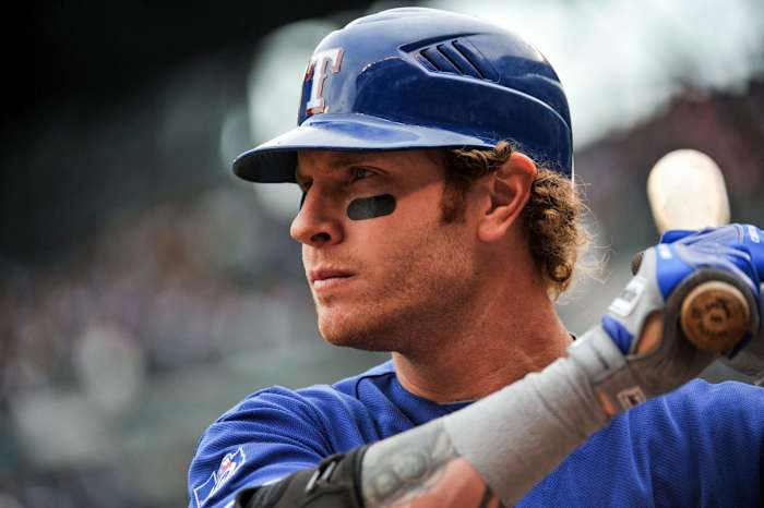 Josh in 2012, his last season with the Rangers.